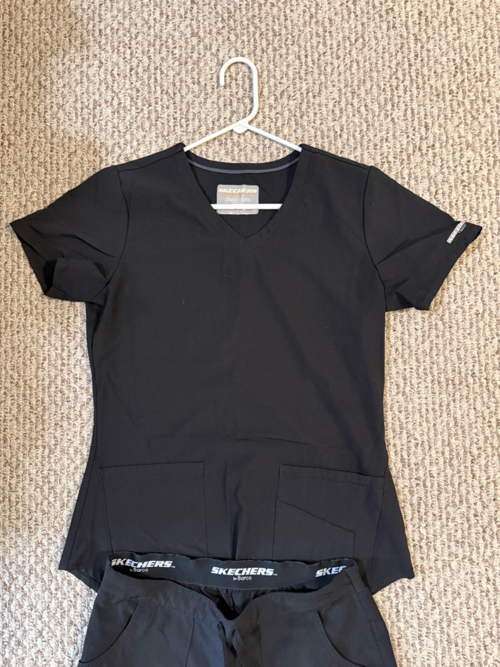 Skechers Black Short Sleeve Scrub Set